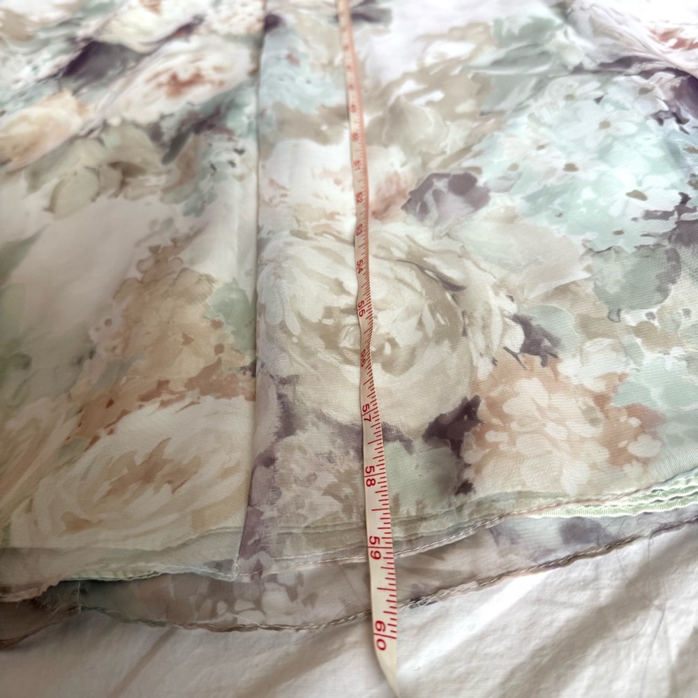 Vintage Women’s Maxi Gown Water Color Inspired Floral Formal Dress Wedding Sz M - Picture 8 of 10